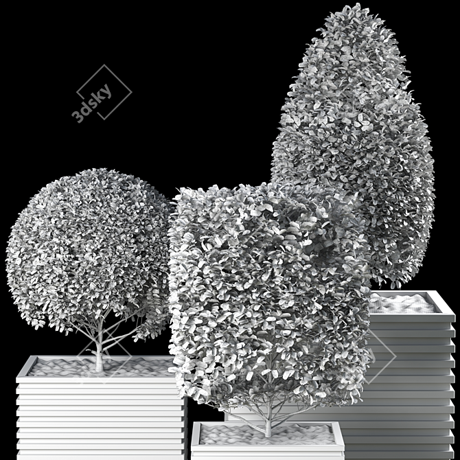 Outdoor Plant with FBX and OBJ 3D model image 4