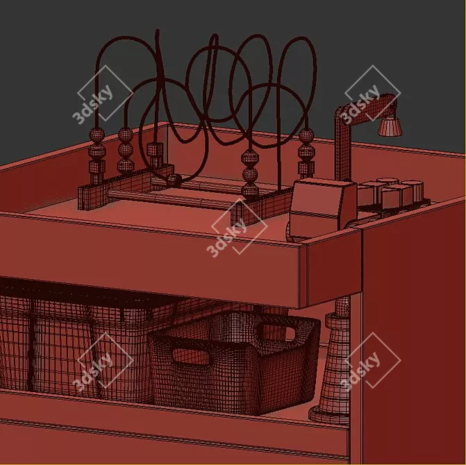 IKEA MYLLRA Changing Table 3D model image 5