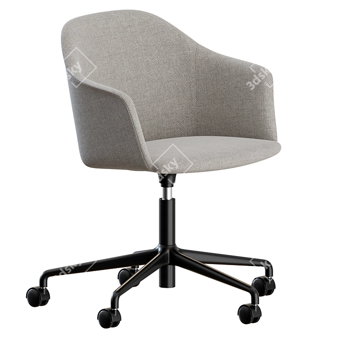 Comfort meets elegance: Rely HW55 Armchair 3D model image 1
