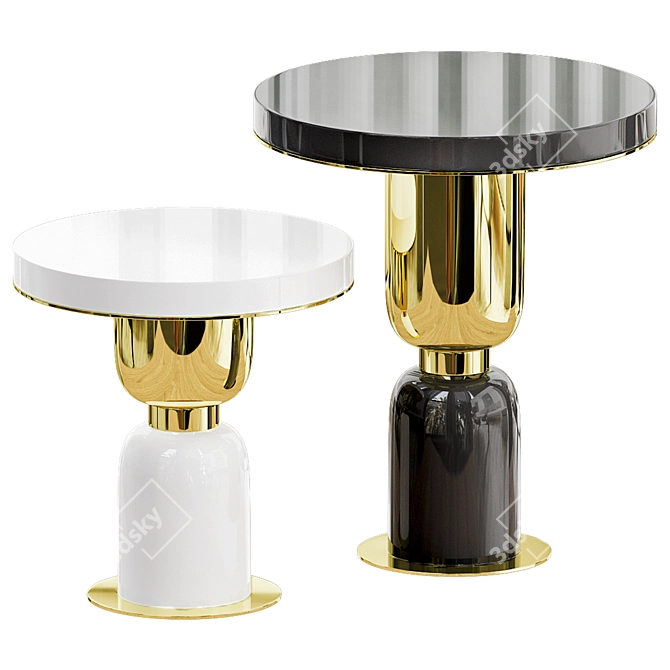 Dolomiti Modern Side & Coffee Table 3D model image 1