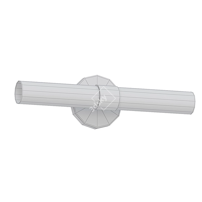 Sleek Honey Gold Bath Light 3D model image 2