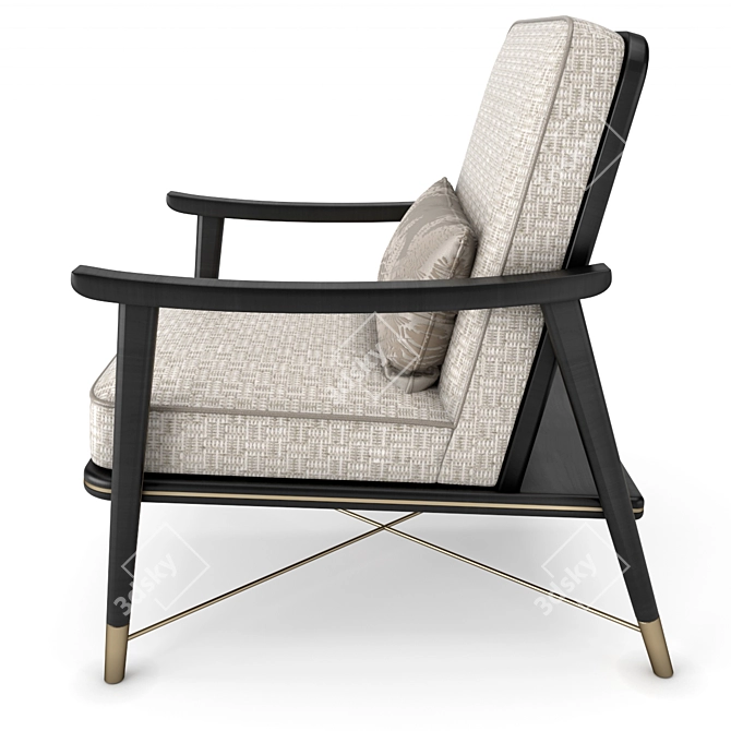 Brasilia FUP010037: Elegant Upholstered Armchair 3D model image 8