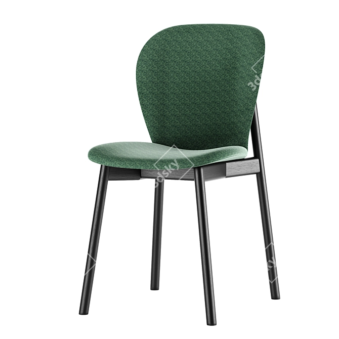 Elegant Arden Soft Side Chair 3D model image 4