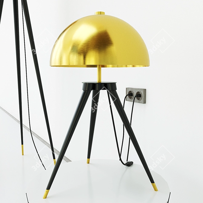 Sleek Coyote Floor Lamp 3D model image 3