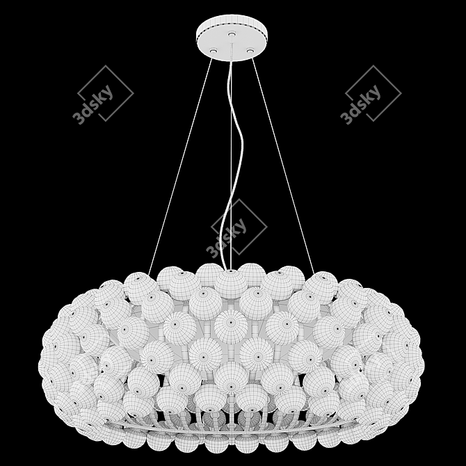 Caboche Chandelier: Elegant Illumination 3D model image 2