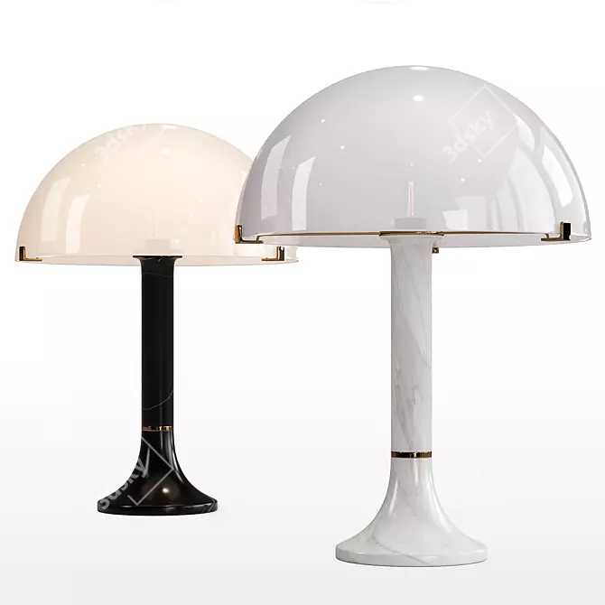 Elegant Bloomsbury Table Lamp 3D model image 13