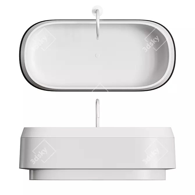 LARIANA Luxury Bathtub | Modern Design & Elegant Curves 3D model image 2