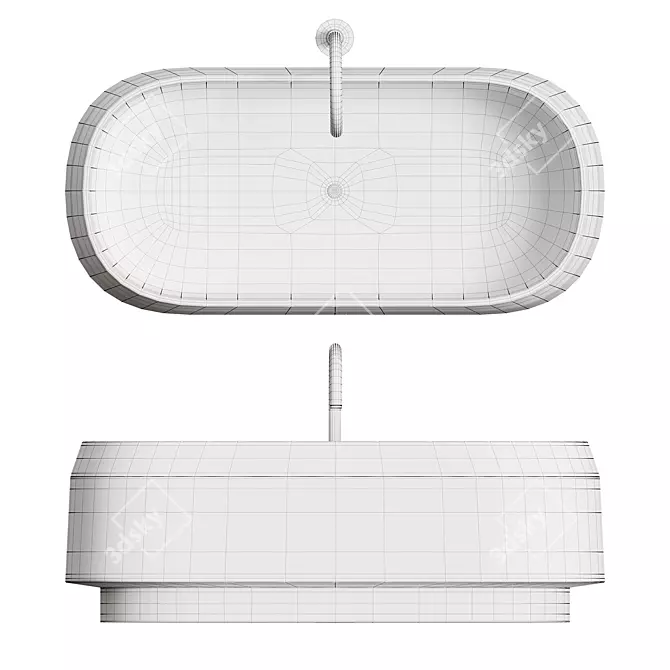 LARIANA Luxury Bathtub | Modern Design & Elegant Curves 3D model image 4