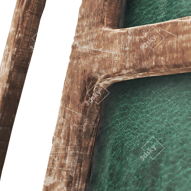 Luxury Blue Leather Armchair 3D model image 5