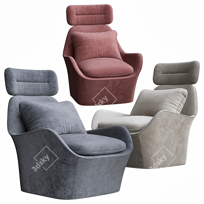 Luxury Leather Armchair: de Sede Design 3D model image 2