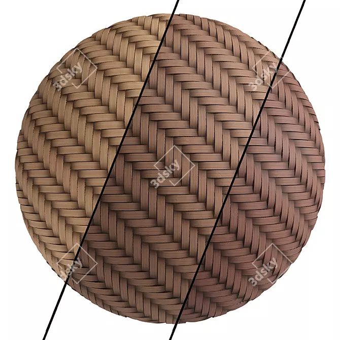 Procedural Wicker PBR Materials 3D model image 1