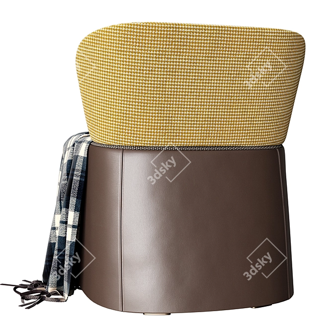 Contemporary Bucket Bergere Chair 3D model image 4