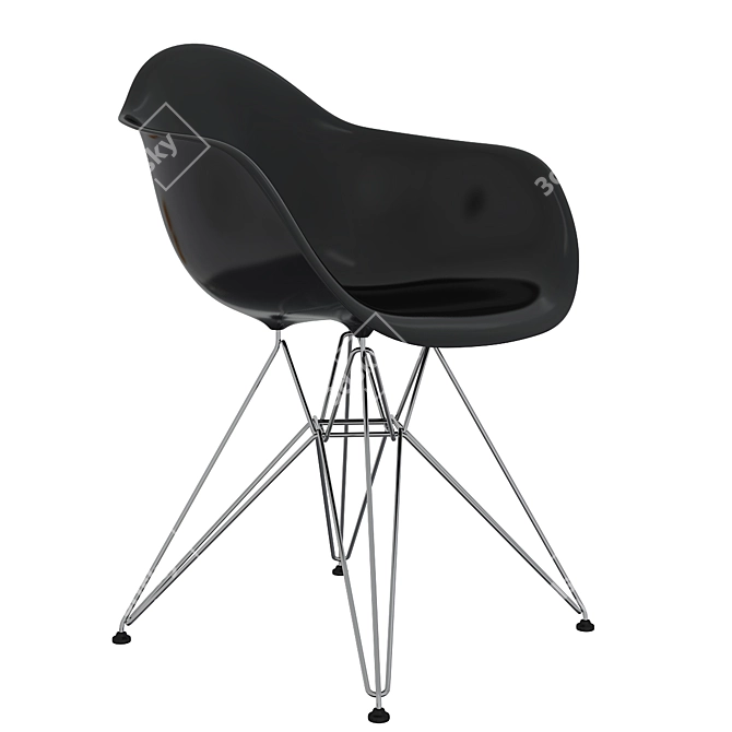 Eames Plastic Armchair: Sleek Design, Premium Quality 3D model image 1