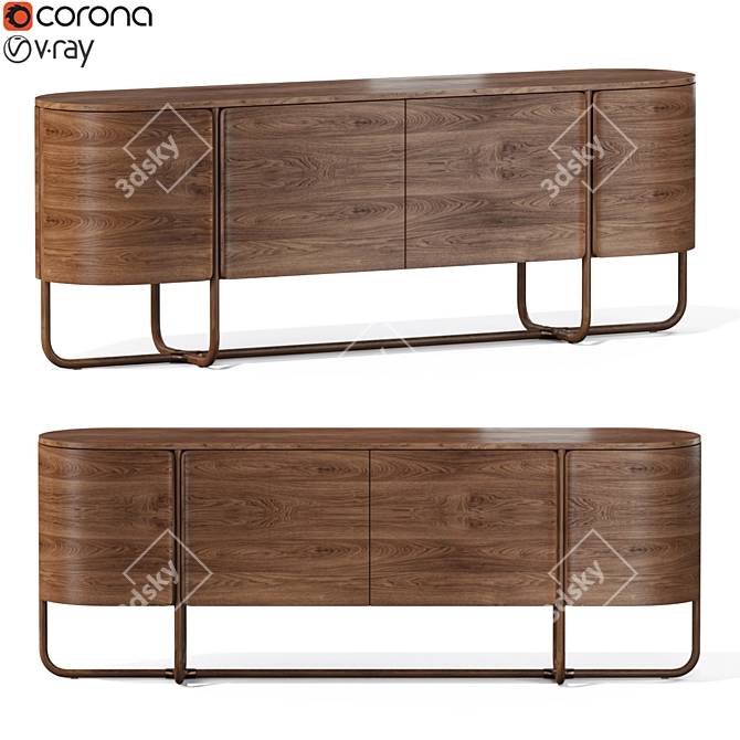 Modern Capella Sideboard: Stylish and Functional 3D model image 1