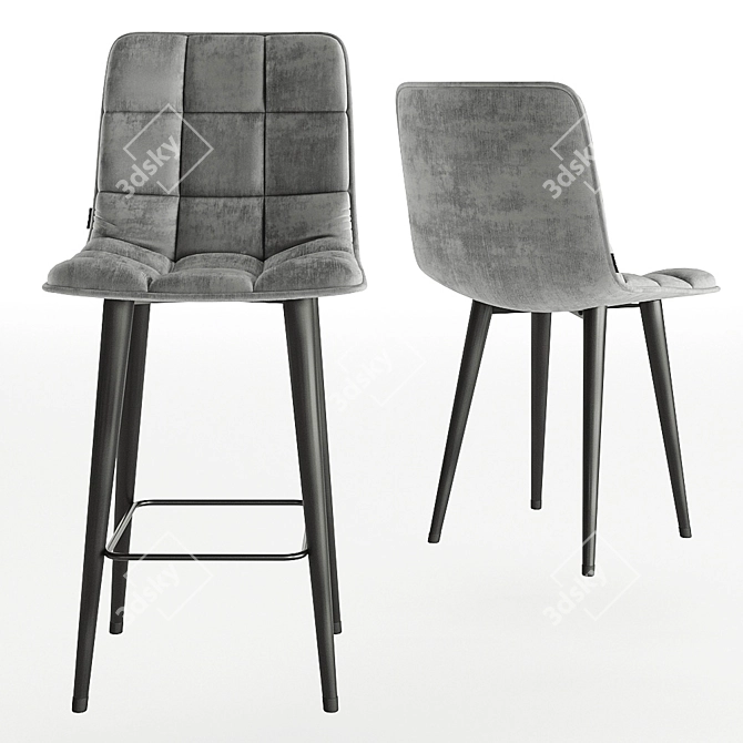 Modern Duo Chair Set 3D model image 2