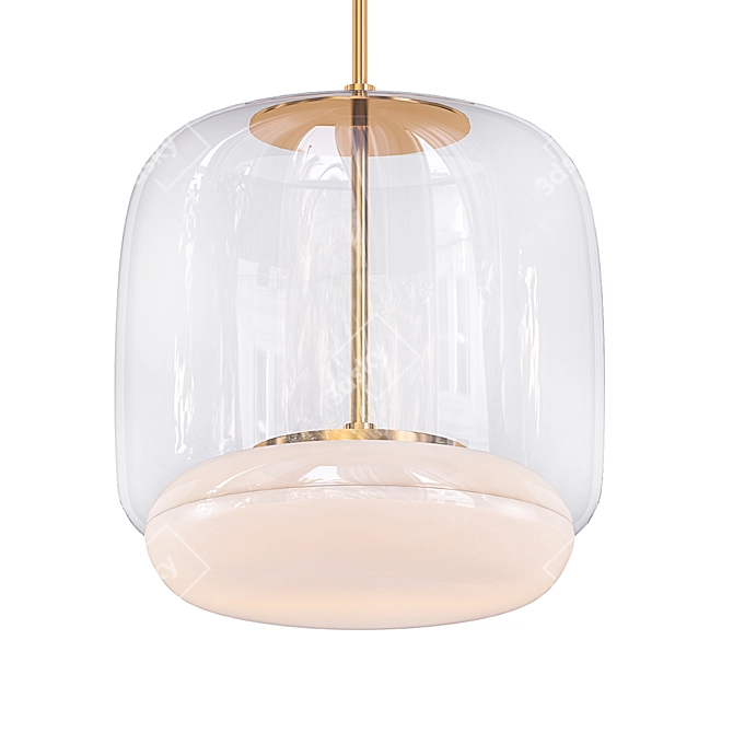Sleek LED Pendant by Kuzco 3D model image 1