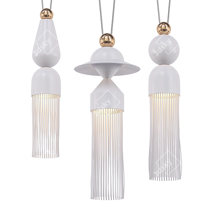 Elegant Masiero NAPPE Pendant 3D model image 1