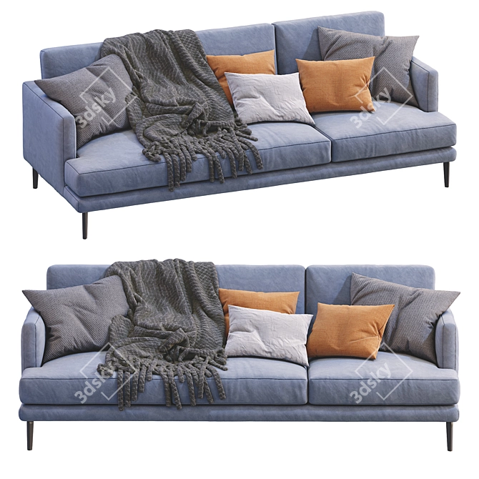 Bonaldo Paraiso Sofa: Contemporary Comfort at its Finest 3D model image 3