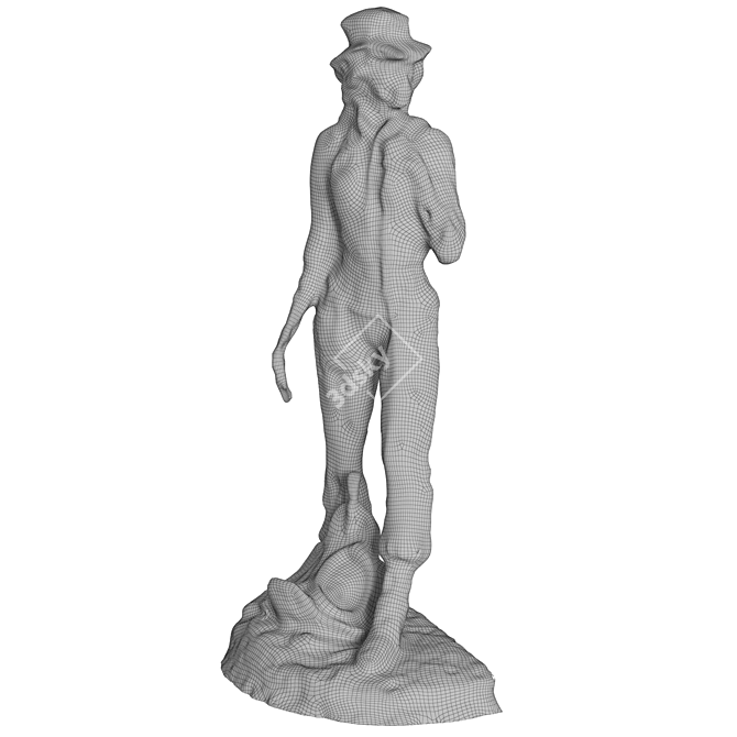 Sculpted Girl Figure 3D model image 5