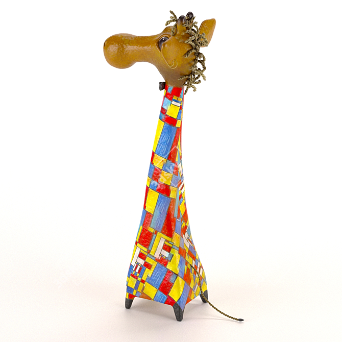 Elegant Mondi Giraffe Figurine 3D model image 3