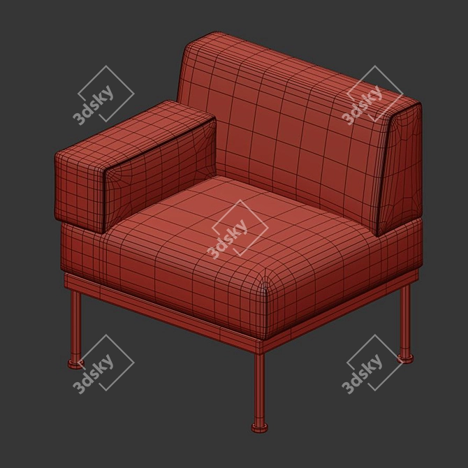 Kelly Wearstler Vivant Lounge Chair: Stunning 3D Model 3D model image 4