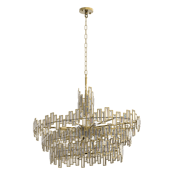 Title: Monarch Chandelier: Elegant Design, Majestic Illumination 3D model image 1