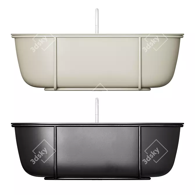 Sleek Agape CUNA Bathtub - Modern and Compact 3D model image 4