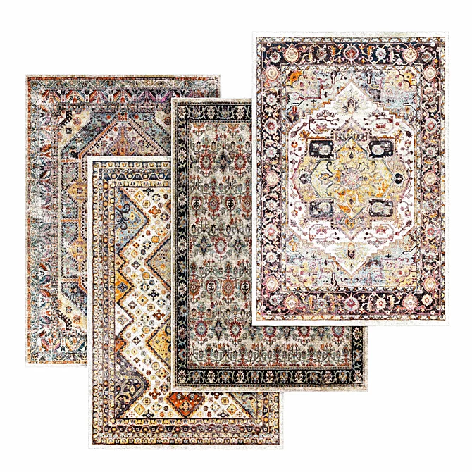 Authentic New Mexico Rug: Handcrafted Heritage Design 3D model image 3