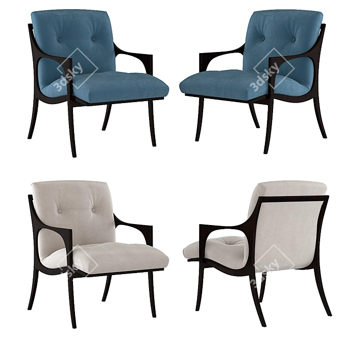 Selva Bridge Armchair: Stylish and Comfortable 3D model image 4