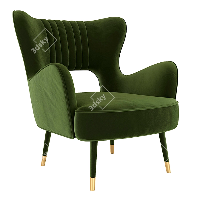 Munna babe Armchair: Stylish and Comfortable 3D model image 2