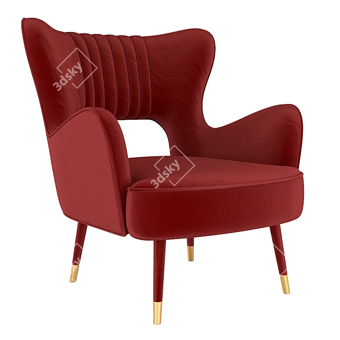 Munna babe Armchair: Stylish and Comfortable 3D model image 4