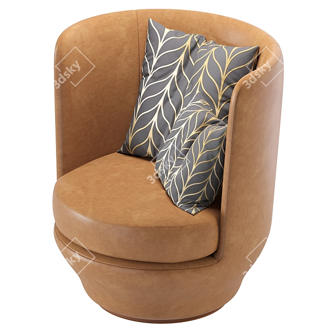 Luxury Leather Armchair 3D model image 3