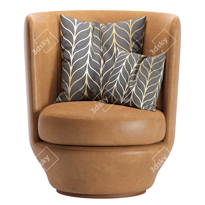 Luxury Leather Armchair 3D model image 6