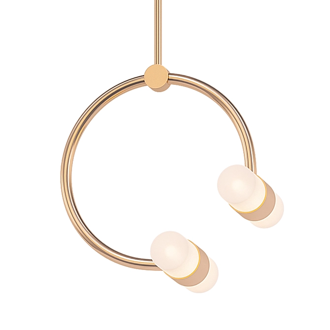Minimalist Round Pendant Light 3D model image 1