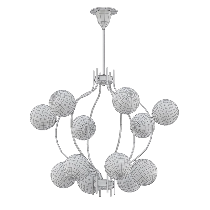 Elegant Stilnovo Chandelier 3D model image 2