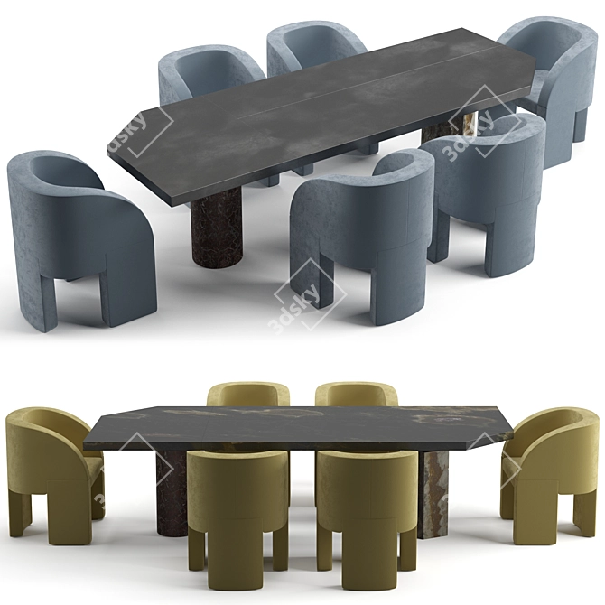 Baxter Jupiter Dinning Set 3D model image 1