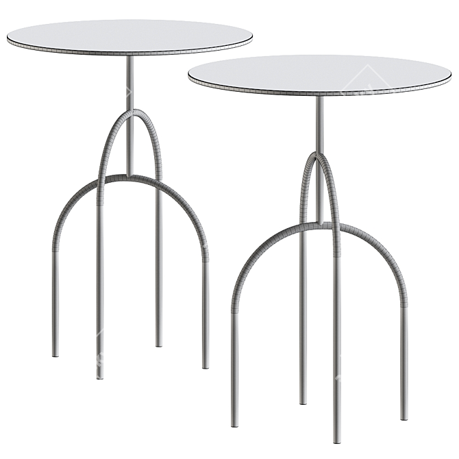 Title: Elegant Moca - 58cm Table 3D model image 4