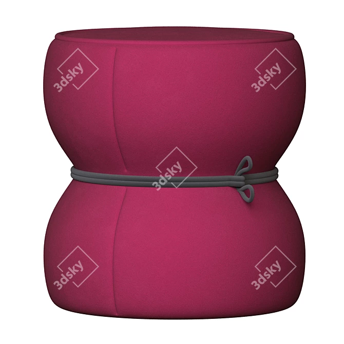 Modern Rope Pouf 3D model image 1