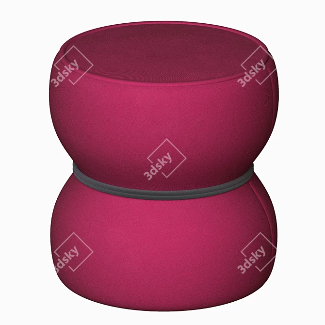 Modern Rope Pouf 3D model image 3