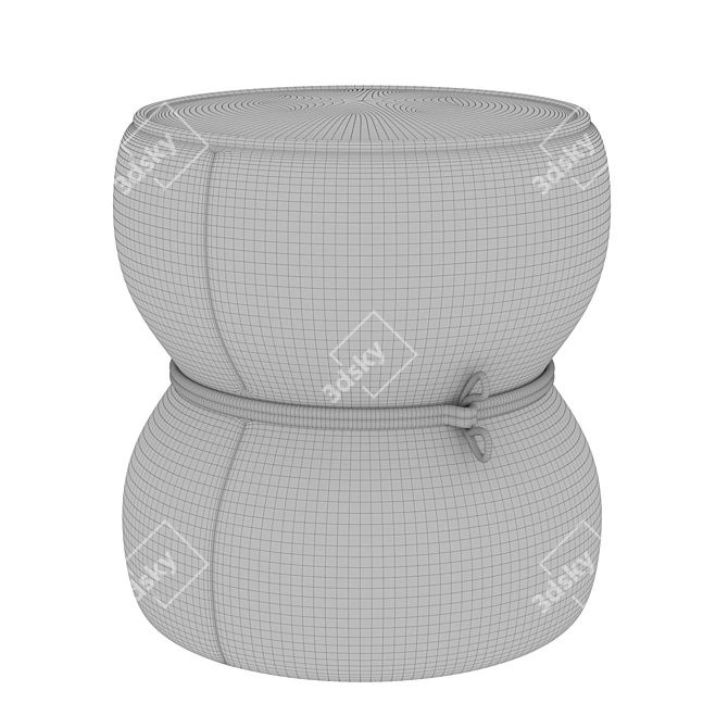 Modern Rope Pouf 3D model image 4