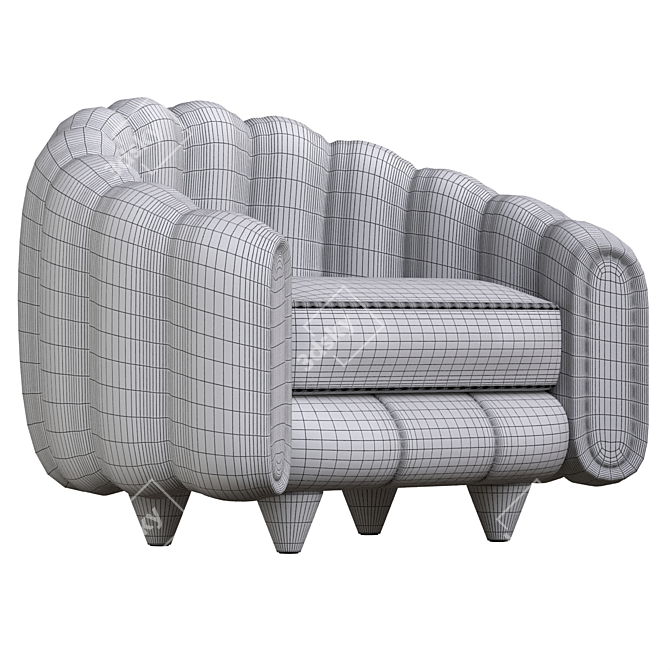 PEARL Armchair: Elegant and Timeless 3D model image 4