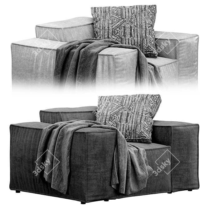 Melia Armchair: Stylish & Comfortable 3D model image 1