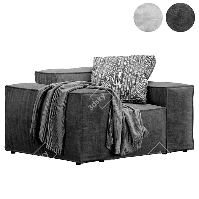 Melia Armchair: Stylish & Comfortable 3D model image 6