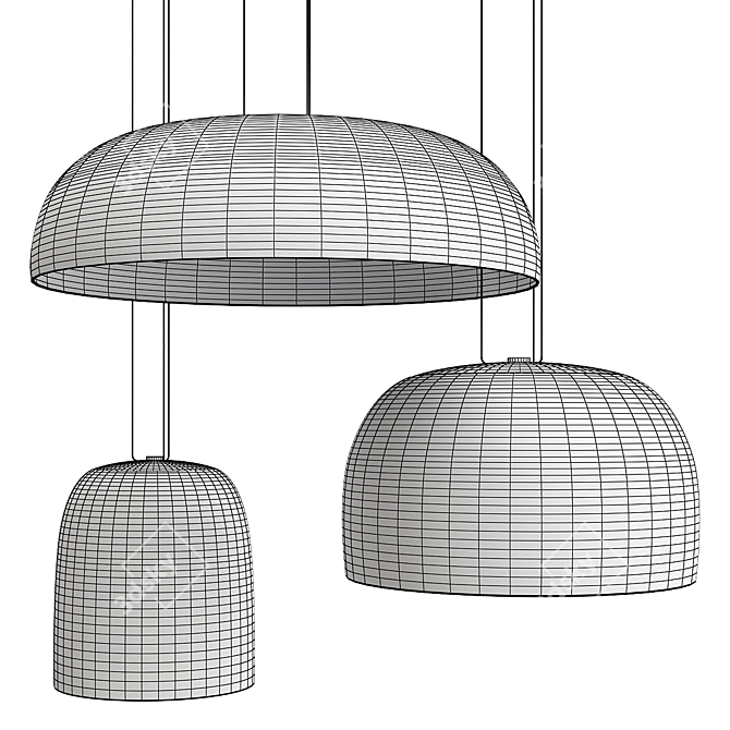 Modern Glass Pendant Light 3D model image 2
