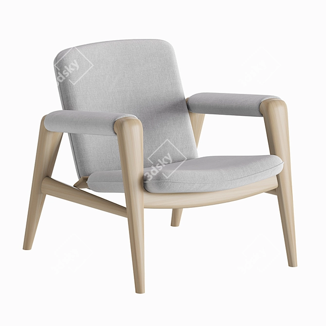 Vintage Buck Chair JH523 - Danish Design 3D model image 1