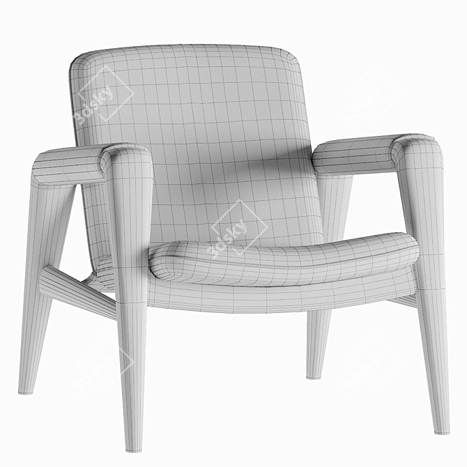 Vintage Buck Chair JH523 - Danish Design 3D model image 7