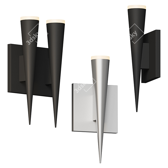 Sleek LED Wall Sconce 3D model image 1