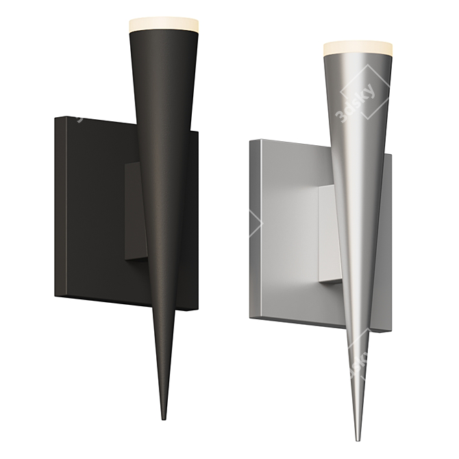 Sleek LED Wall Sconce 3D model image 2