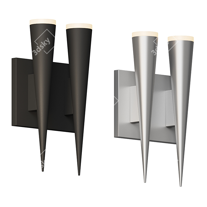 Sleek LED Wall Sconce 3D model image 3