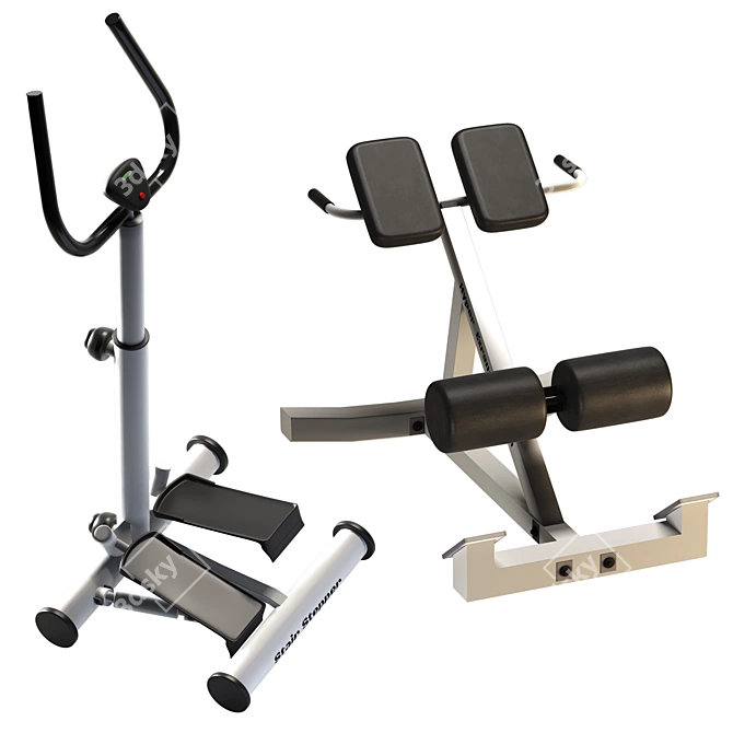 Realistic 3D Gym Equipment: Perfect for Fitness Enthusiasts 3D model image 5